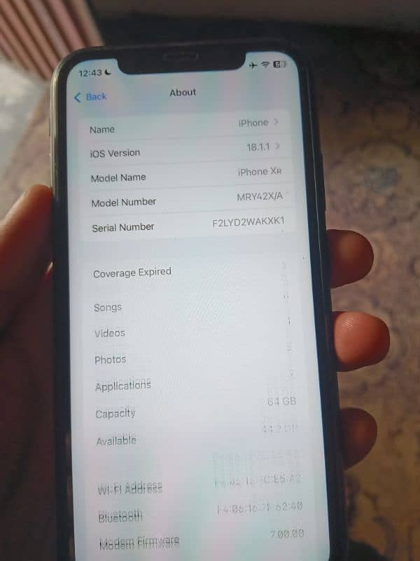 I phone Xr 64Gb , Non pta 6