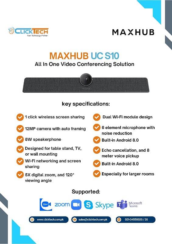 Maxhub UCS10 All in one video conferencing camera 3