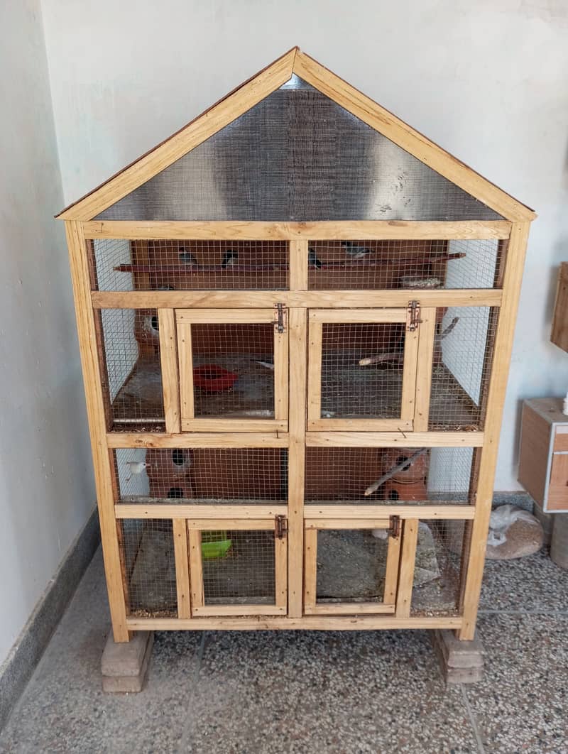 Wooden cage 2 Portions Almost New 0