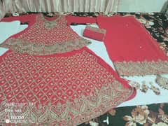 bridal lahgha with jewelry size medium cash on delivery avble all pk