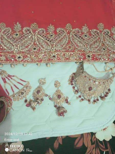 bridal lahgha with jewelry size medium cash on delivery avble all pk 1