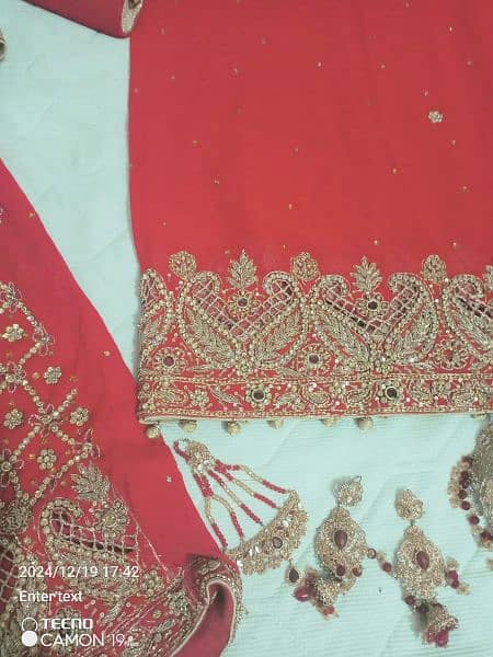 bridal lahgha with jewelry size medium cash on delivery avble all pk 3