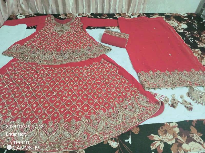 bridal lahgha with jewelry size medium cash on delivery avble all pk 6