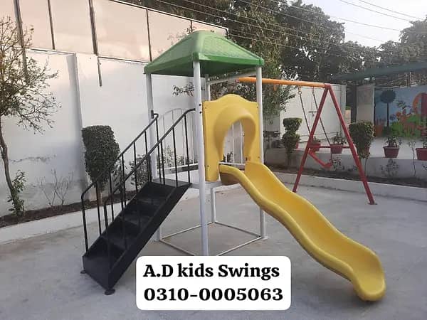 Swings|Slide|Seesaw|Marygoround|Bench|Gazibo|Tree House|Park Setup 12