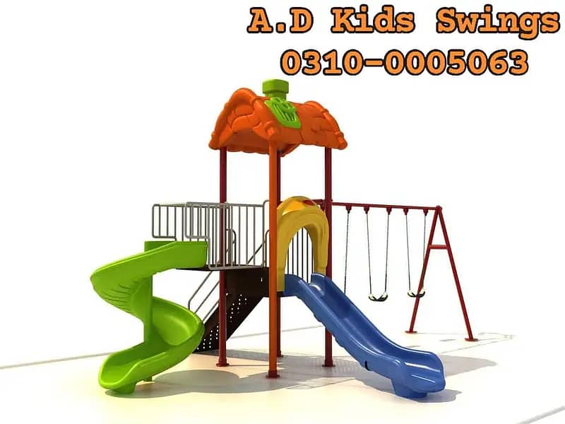 Swings|Slide|Seesaw|Marygoround|Bench|Gazibo|Tree House|Park Setup 0