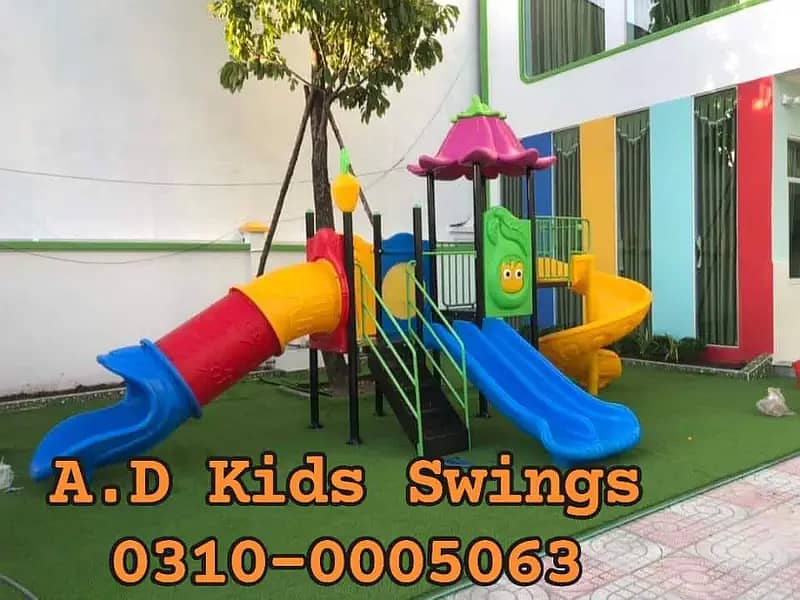 Swings|Slide|Seesaw|Marygoround|Bench|Gazibo|Tree House|Park Setup 18