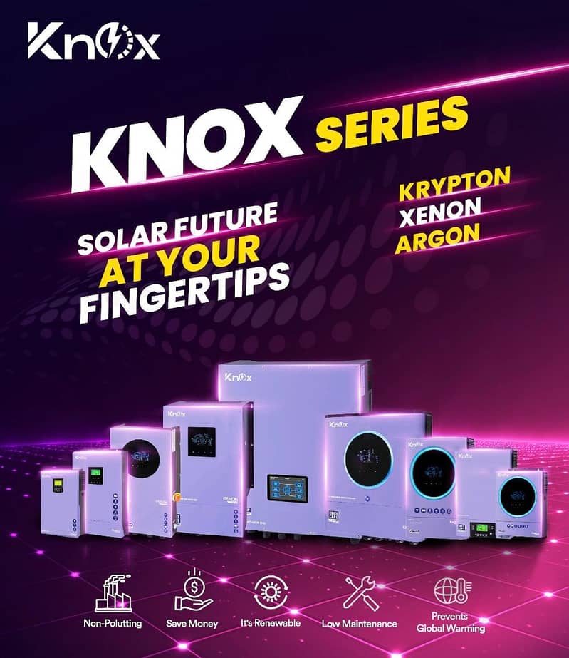 Knox Krypton Xenon Argon 3,4,5,6,8,11,12,15 kW Solar Hybrid Inverter 1