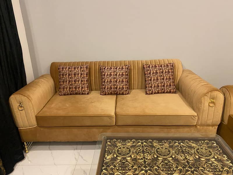 Sofa Set 7 Seater + Square Center Table 1