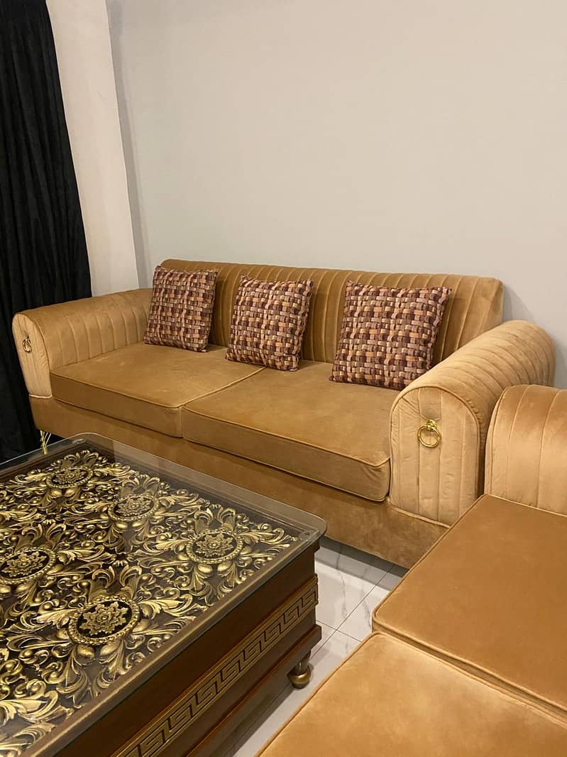 Sofa Set 7 Seater + Square Center Table 8