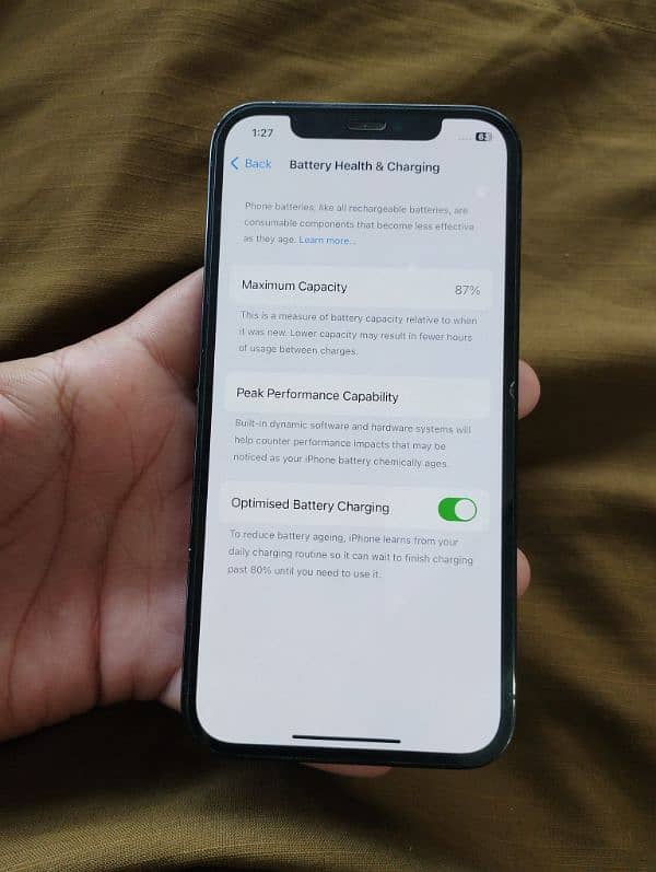 12pro 256gb battery 87% 2