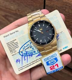 Seiko 5 Vintage Brand New Watch with Box & Paper