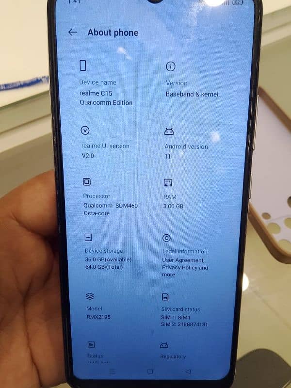 Realme C15 3 ram 64gb rom 0