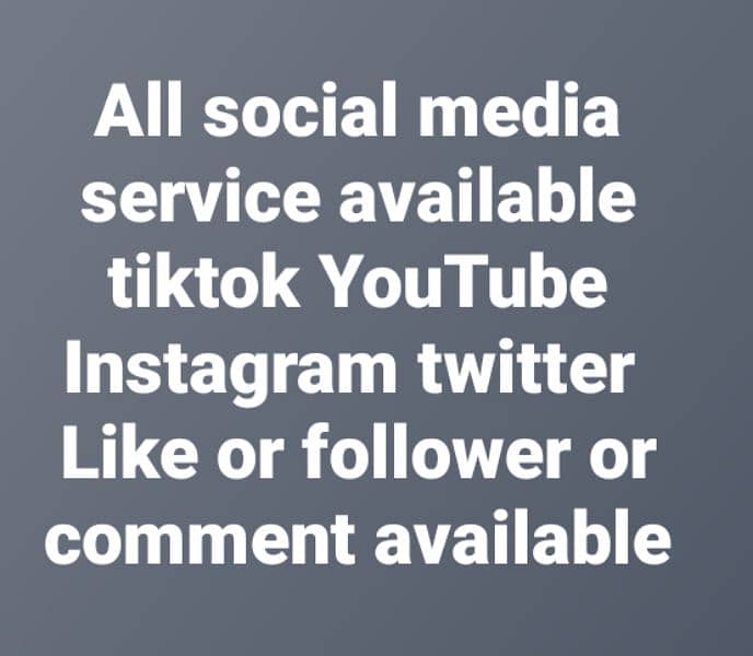 all social media service available 0