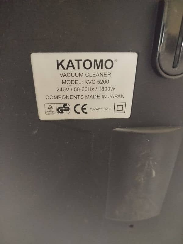 Katomo model Kvc 5200 japani vacuum cleaner 1800watt 6