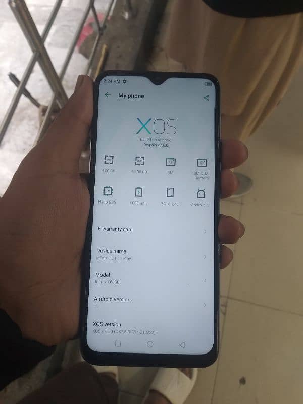 infinix Hot 11 play 4/64 PTA good condition 7