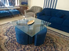 dinning + center table with 4 seater