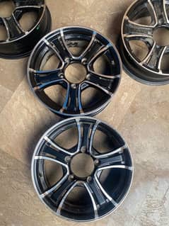 alloy rims wheels black and chrome