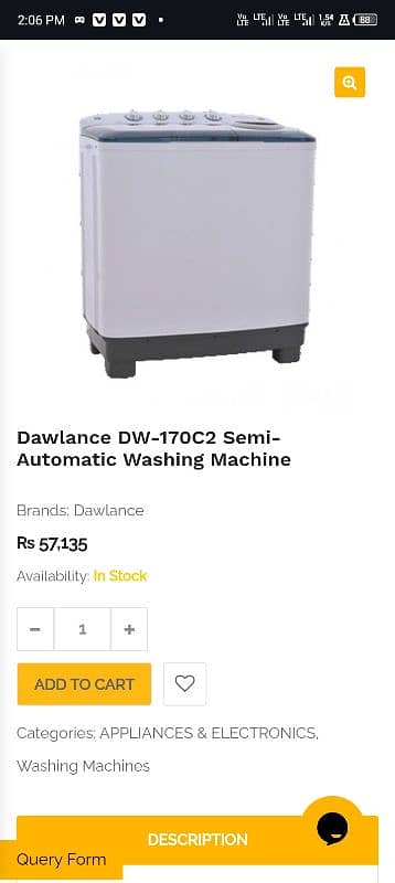 Dawlance Washing Machine DW170C2 0