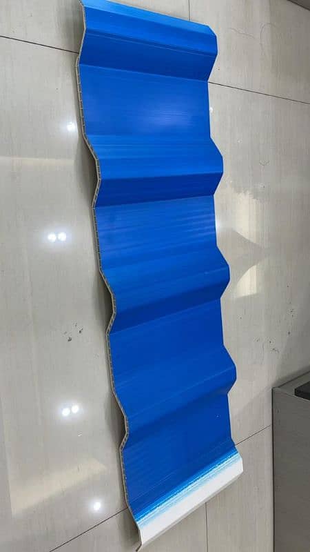 PVC roof sheets / PU Corrugated Roofs Sandwich Panels 0