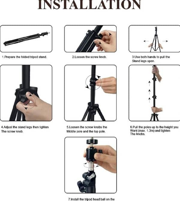 Ring Light/3 colour With Stand 7fuet 2