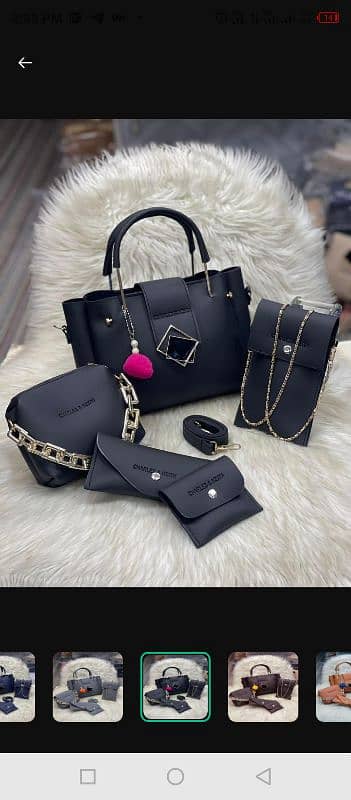 Stylish Women's Leather Hand Bag Set - 5 Pcs in Stunning Colors 2