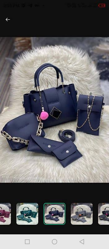 Stylish Women's Leather Hand Bag Set - 5 Pcs in Stunning Colors 4