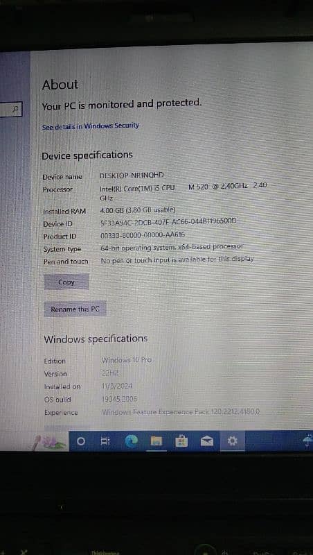 Lenovo Laptop Core i5 Ram 4GB SSD 80GB 3