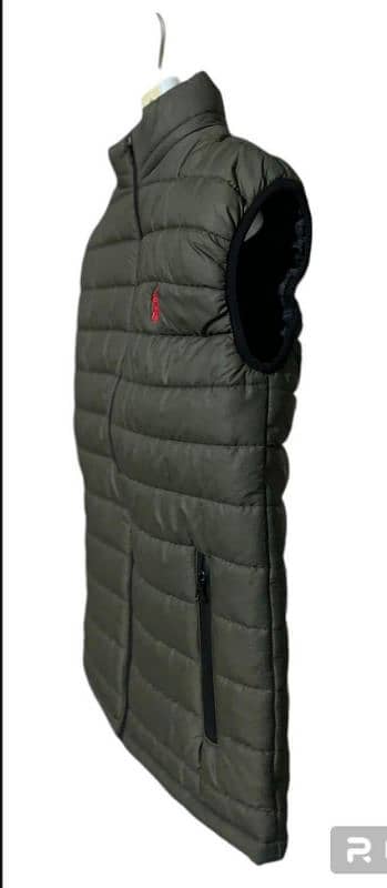 Men's Sleeveless Hooded Jacket - Parachute Fabric, Plain Pattern 3