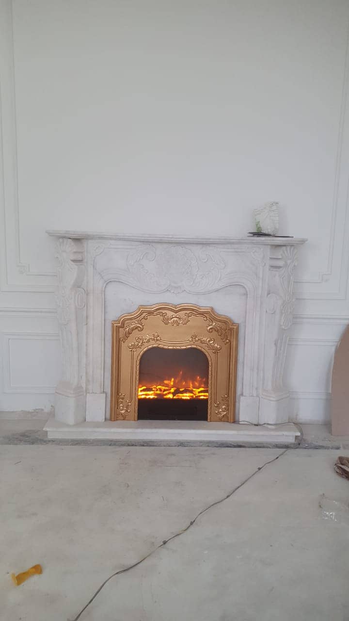 fire place / Marble fire place / fireplace / steel copper fireplace 8