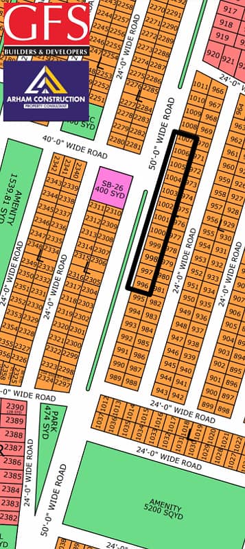 NORTH TOWN RESIDENCY PHASE 1 GOLD BLOCK 80syd Westopen 50feet road 0