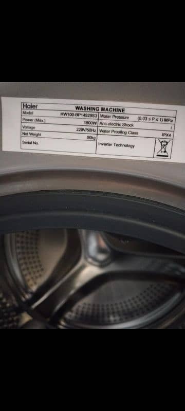 10kg fully automatic front load washing machine 5