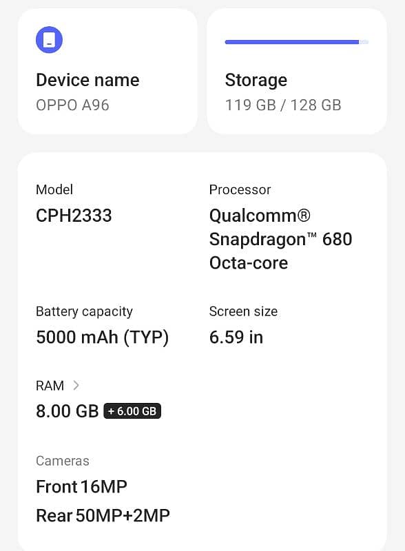 oppo A96 for slae. urgent 1