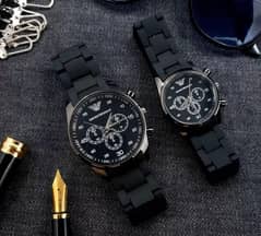 Couple's Chronograph Watches_Black