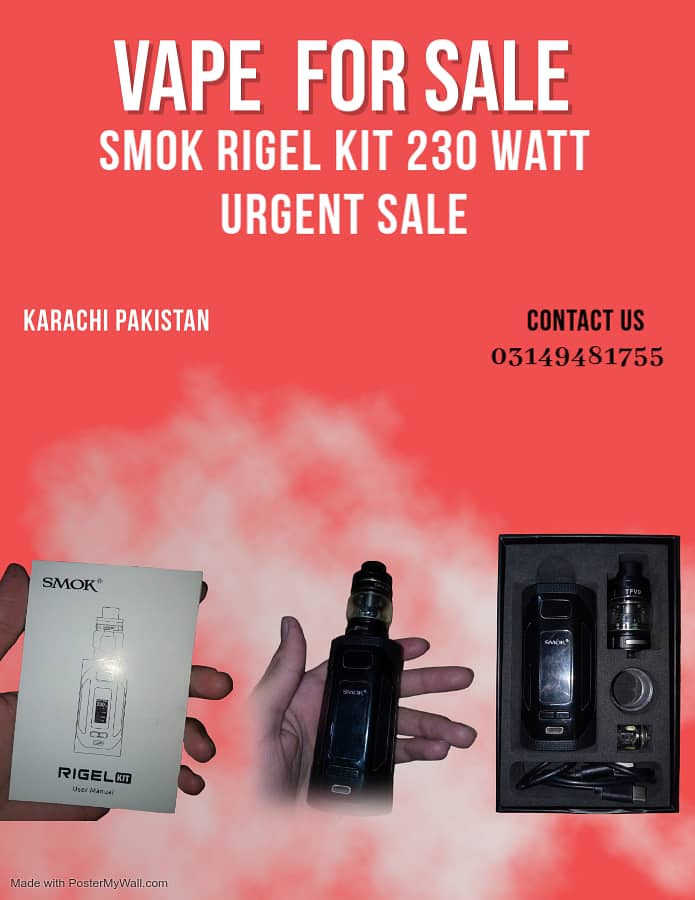 Smok Rigel Kit 230W/Vape/Pod/Vape For Sale/Pod For Sale/Oxva/Slim 0