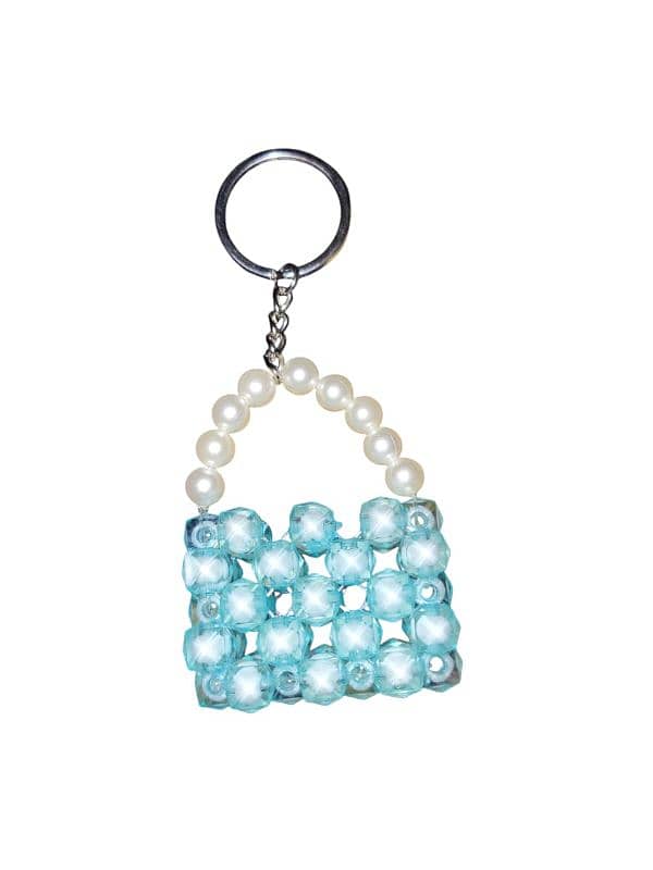 mini beads key chain handmade key chain for ladies purse 1