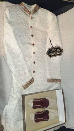 Sherwani with Khusa pair