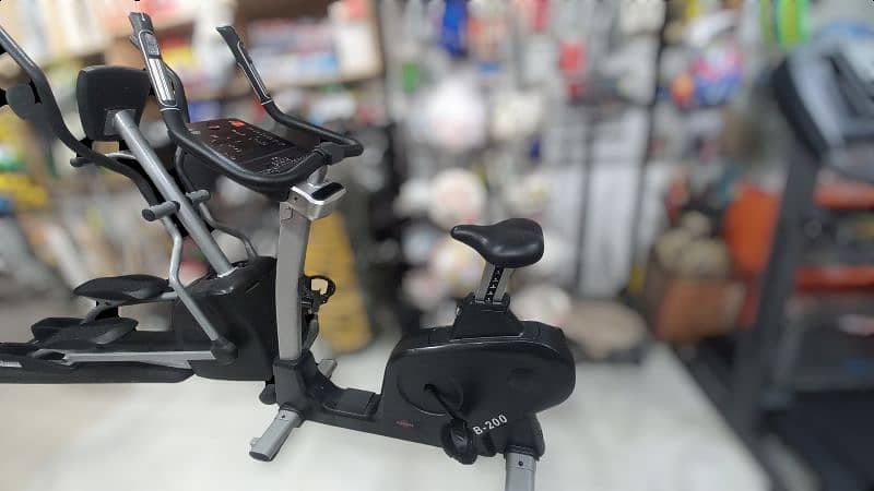 Stationary cycle upright exercise bike cycling machine recumbent gym 5