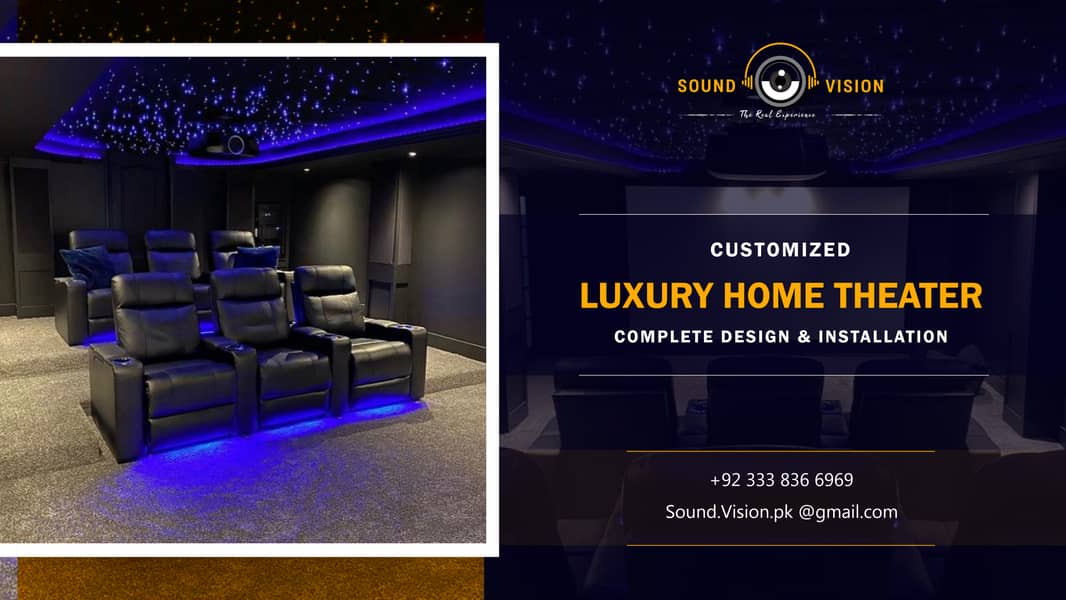 CUSTOMIZED LUXURY HOME THEATER COMPLETE DESIGN & INSTALLATION 0