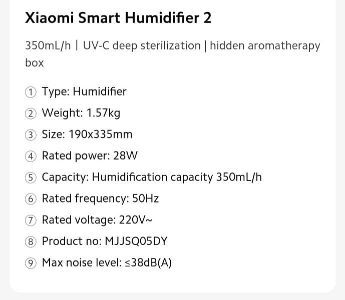 Xiaomi Smart Humidifier 2 9