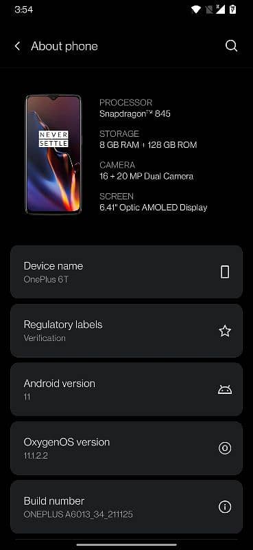 OnePlus 6T 8/128 9