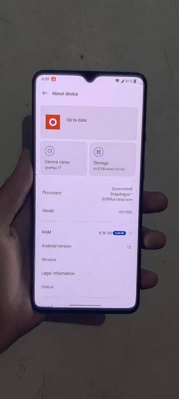 OnePlus 7t 128GB Official PTA APPROVED without box Exchange possible 3