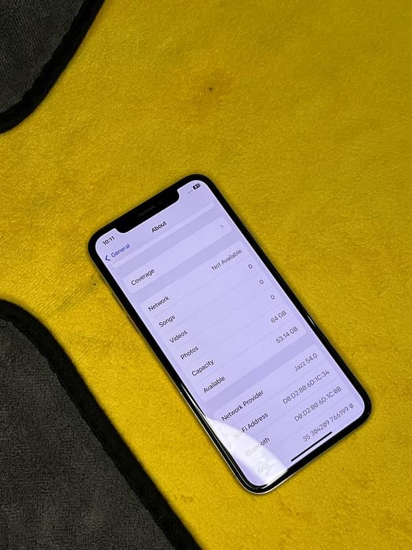 Iphone X 64GB PTA approved 3