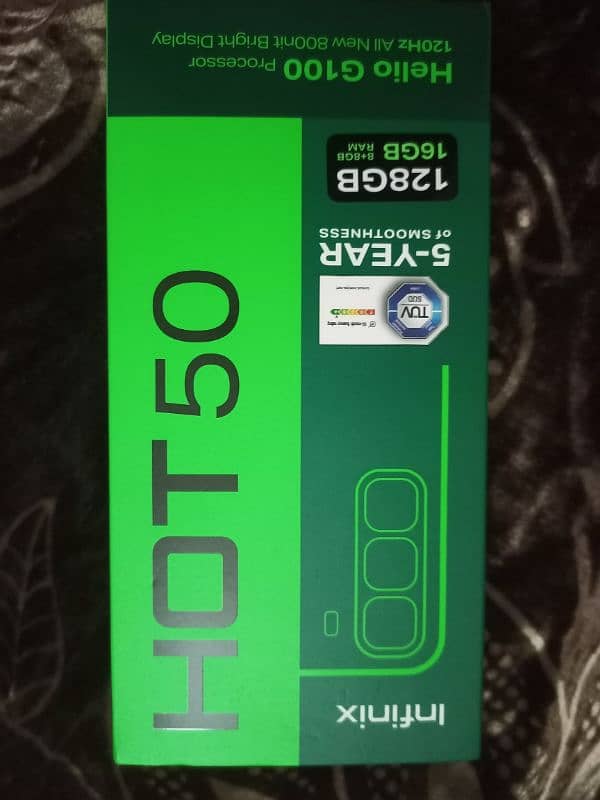 Infinix hot 50 new condition box open use Nhi howa 1