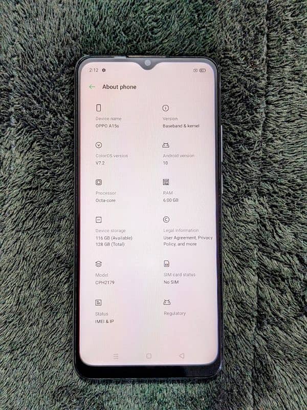 Oppo A15s 6/128GB PTA Approved 2