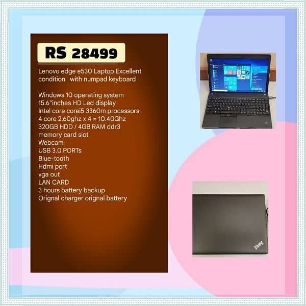 Toshiba dynabook corei5 Glossy Laptop 4GB Ram 320GB HDD 2hrs btry tmng 16