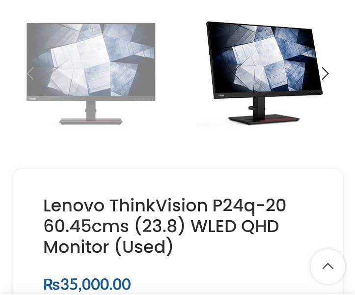 Lenovo 24" inch 2K QHD 75Hz IPS Borderless Monitor 16