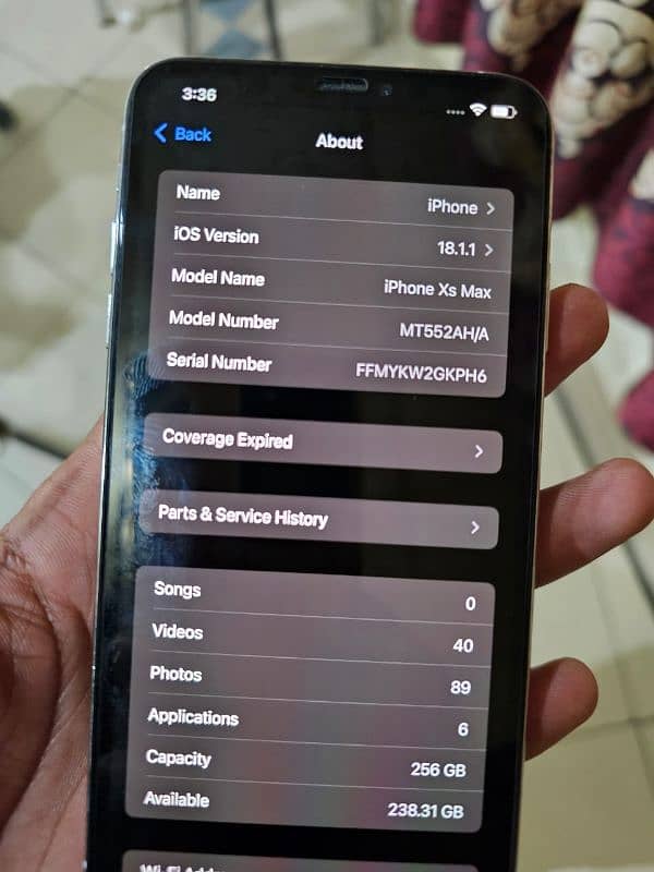 iphone xs max 256gb non pta factory unlock bs batter change 5