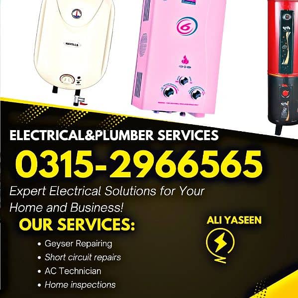 Geyser Repair and AC Technician service in Lahore 0