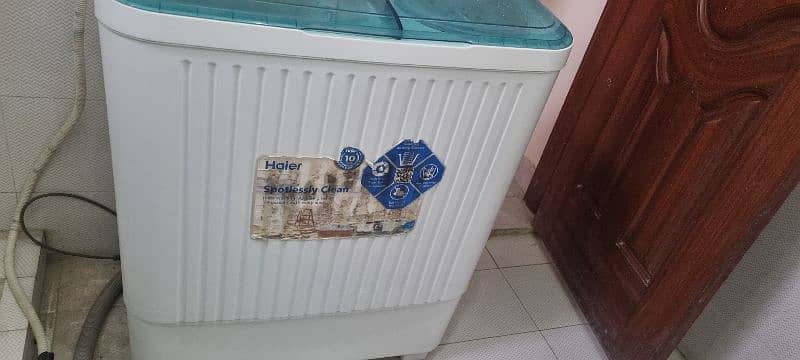 Haier washing machine good condition few month used. 4