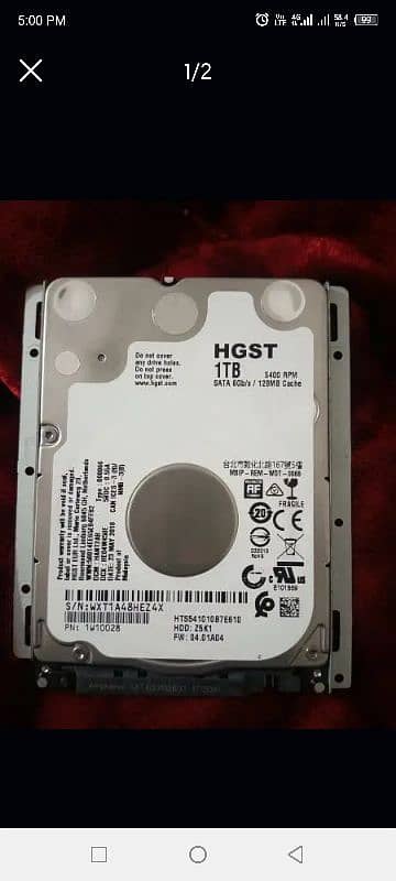 laptop hard disk 1TB 0